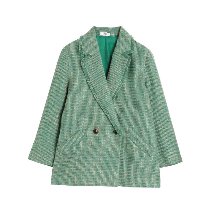 トリーバーチ　グリーン系ツイード 中古・古着通販】TORY BURCH (トリーバーチ) 2つ折り財布 グリーン