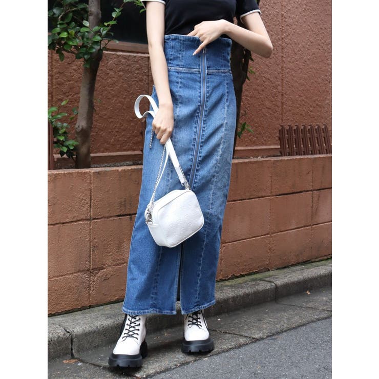 フロントジップデニムミディスカート | EVRIS | 詳細画像17 