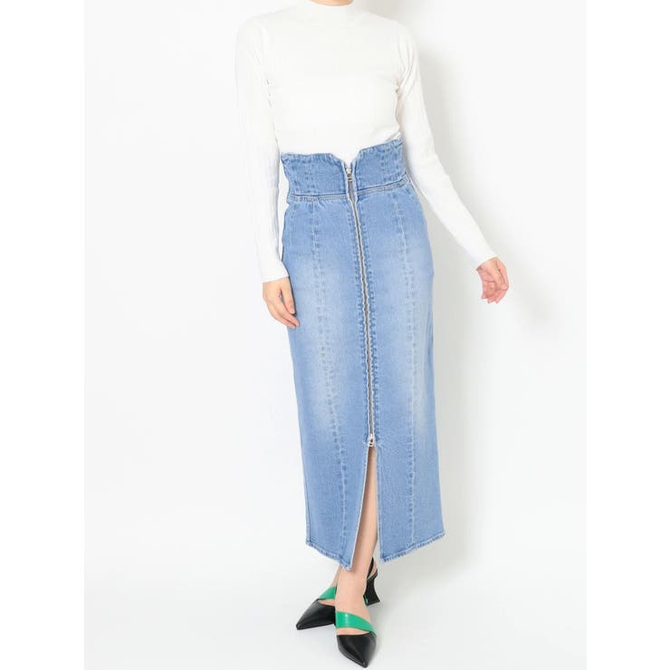 フロントジップデニムミディスカート | EVRIS | 詳細画像33 