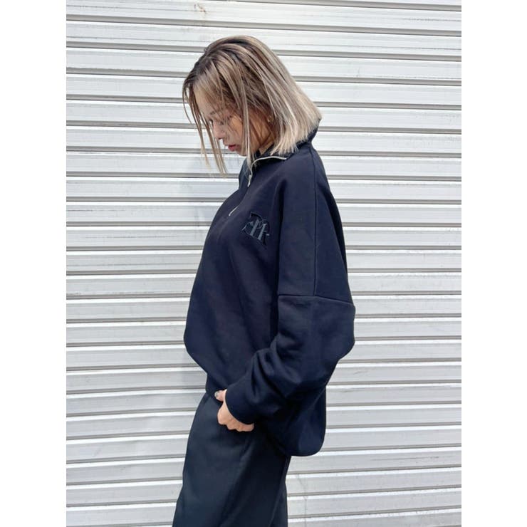 WEB限定】ハーフジップスウェットトップス[品番：MKSW0049186