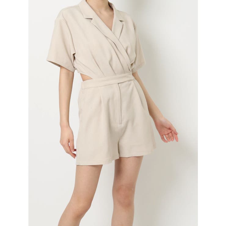 アイボリー | バックオープンショートコンビネゾン | EVRIS