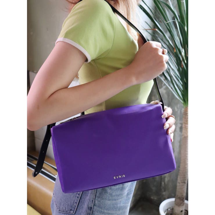 パープル | 大容量 バックルハンドスポーティーBAG | EVRIS