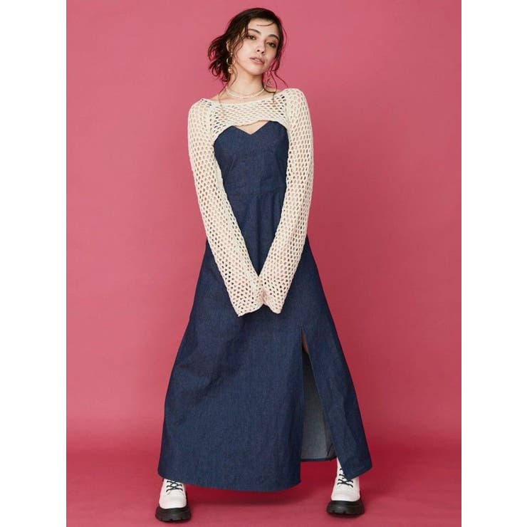 メッシュショートニットトップス[品番：MKSW0050428]｜EVRIS