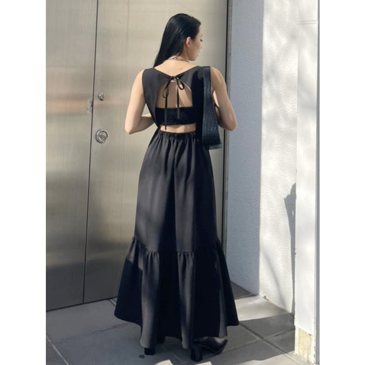 【BALENCIAGA】ロングスリーブ ミニワンピース ブラック Black) 2-way design that can be worn front or back. Long