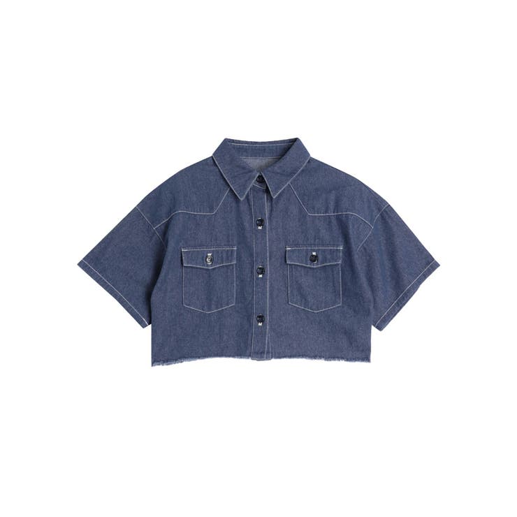 ハーフスリーブデニムショートシャツ[品番：MKSW0051605]｜EVRIS