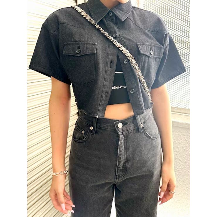 ハーフスリーブデニムショートシャツ[品番：MKSW0051605]｜EVRIS