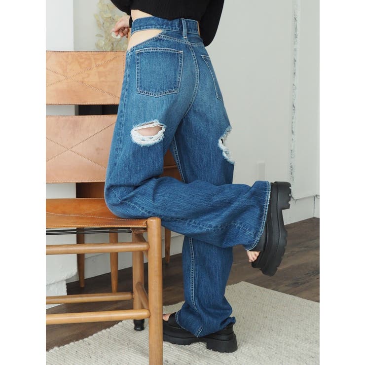 ❗️((.:＊・゜うーずまかっぱ☆。.:＊))❗️ デニムワイドパンツ BOTTOM | woadblue ONLINE STORE