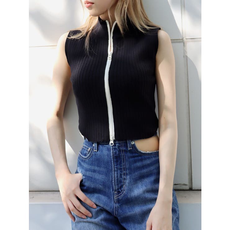 【美品】FOXEY　シースルーニット　ノースリーブ　黒　ニット　40 43811 Knit Top 