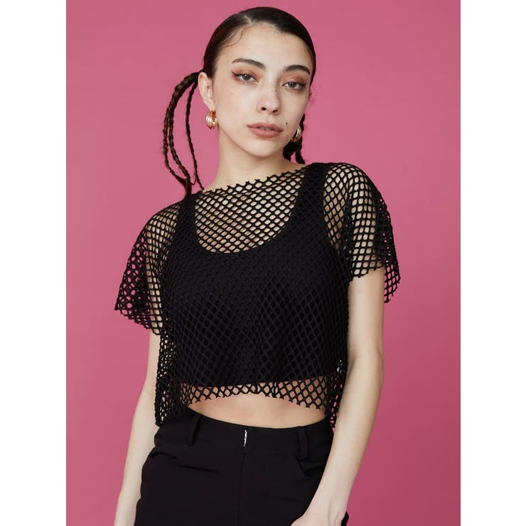 FOREVER21 フォエバー メッシュブルゾン ショート丈トップス - アウター