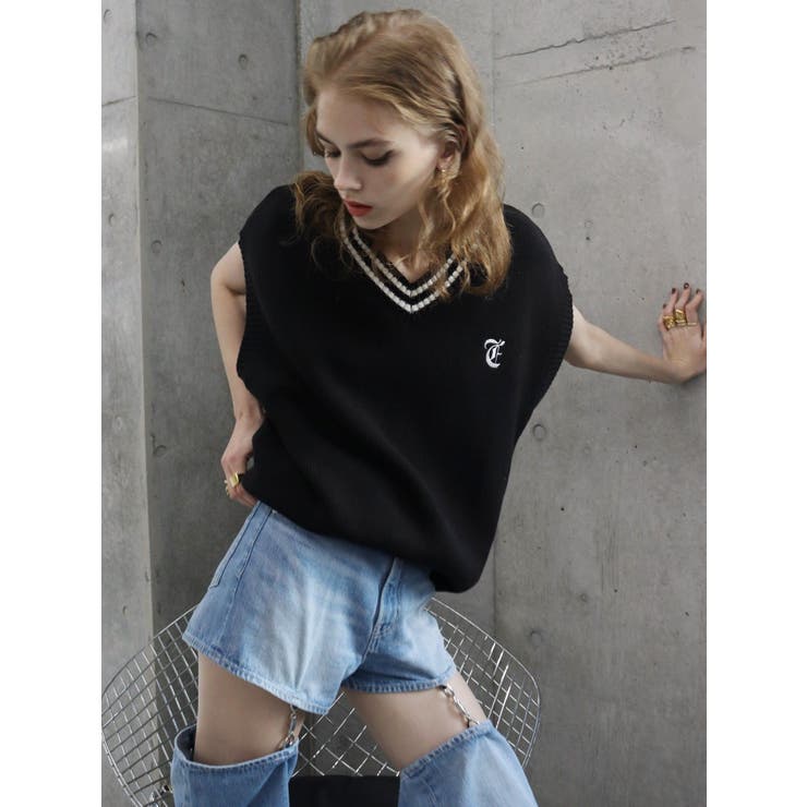 チェーンスラッシュワイドデニムパンツ | EVRIS | 詳細画像23