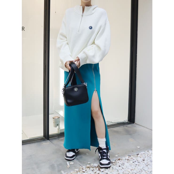 SUNNYハーフジップニットトップス[品番：MKSW0052736]｜EVRIS