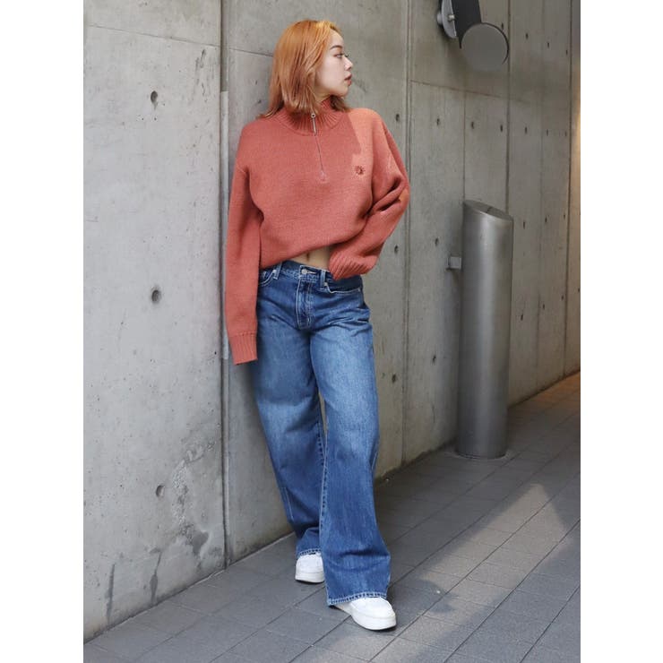  JEANS ハーフジップ SUNNYハーフジップニットトップス[品番：MKSW0052736]｜EVRIS