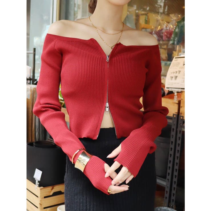 V*a様 CFCL オフショルトップス POTTERY LUCENT GLITTER OFF SHOULDER LONG BELL SLEEVE TOP