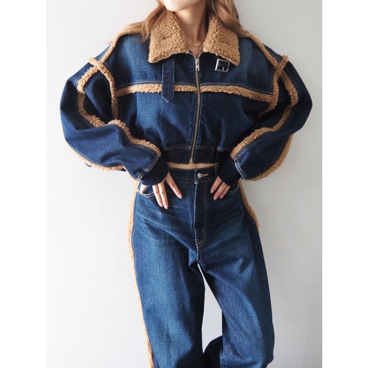 デニムボアブルゾン【セットアップ着用可能】[品番：MKSW0053666