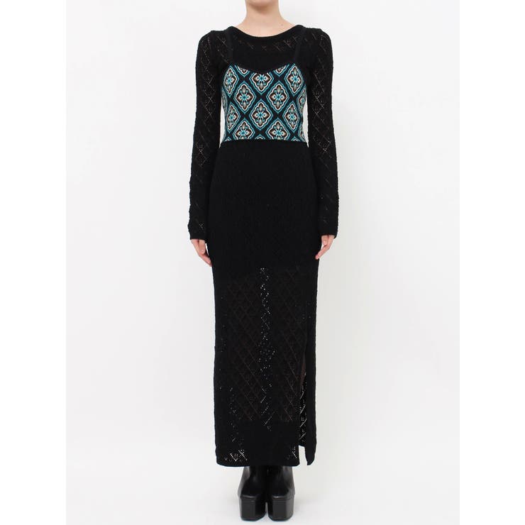 ビスチェSETロングシアーワンピース[品番：MKSW0053704]｜EVRIS
