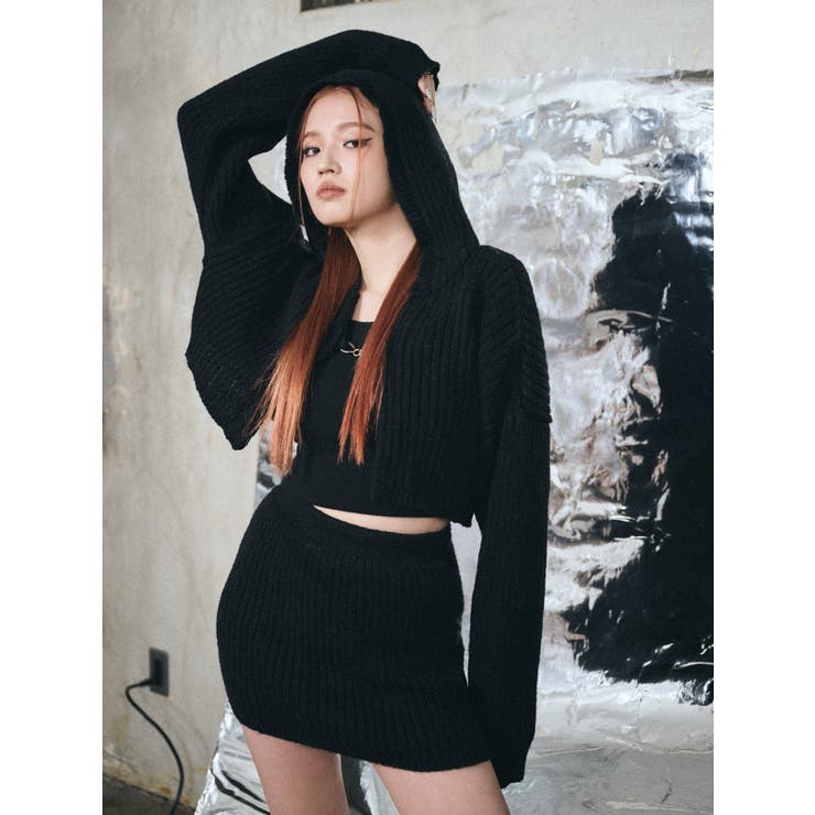 リブニットミニスカート【セットアップ着用可能】 | EVRIS | 詳細画像8 