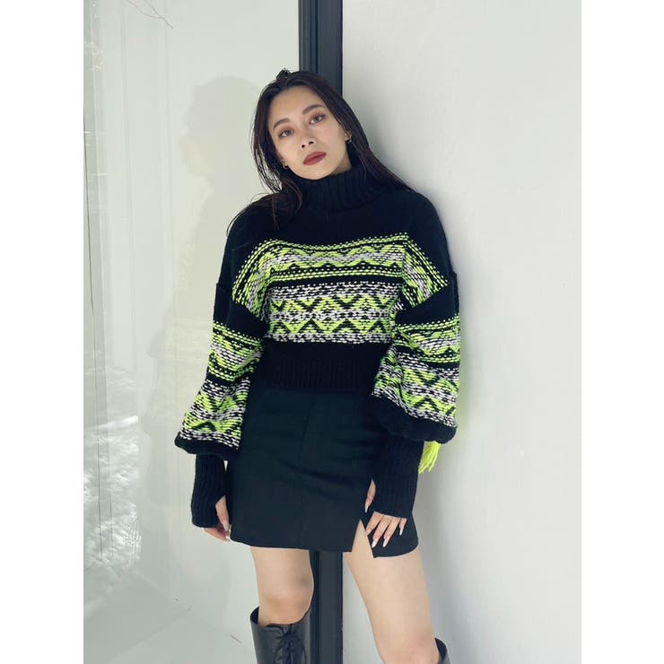 ジャガードフリンジニット[品番：MKSW0053681]｜EVRIS（エブリス）の