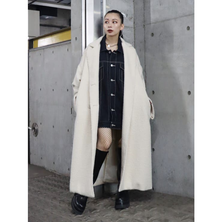 オーバーサイズカラーロングコート[品番：MKSW0053921]｜EVRIS