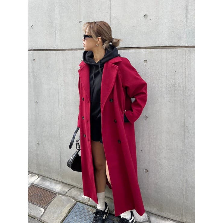 フェイクウールロングコート[品番：MKSW0055623]｜EVRIS