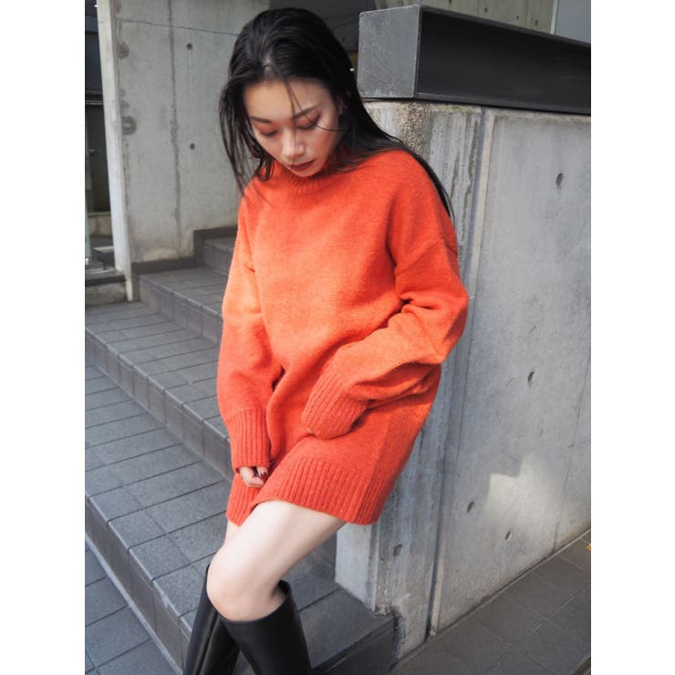 ハイネックルーズニットワンピース[品番：MKSW0054048]｜EVRIS