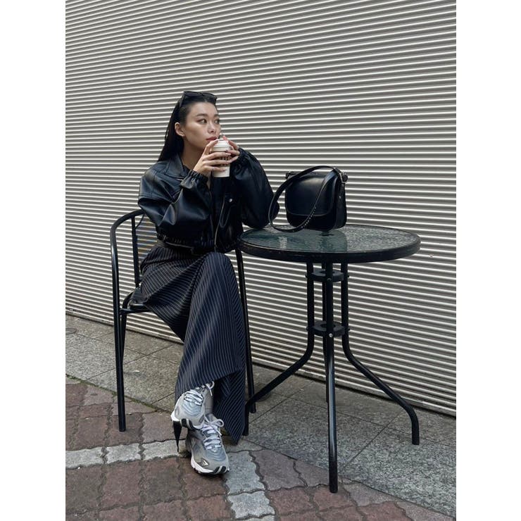 専用★新品 リズレー ロングスカート ストライプ ネイビー フリーサイズ ストライプコットン・ロングスカート／ネイビー | MAGALI