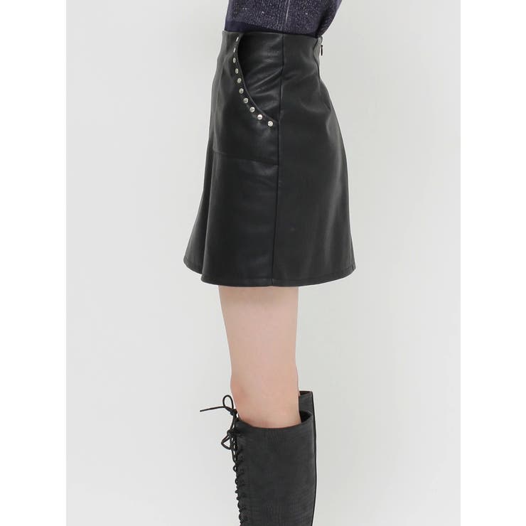 フェイクレザースタッズミニスカート | EVRIS | 詳細画像13 
