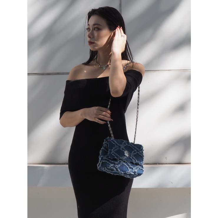 フリンジデニムショルダーBAG[品番：MKSW0055091]｜EVRIS（エブリス）のレディースファッション通販｜SHOPLIST（ショップリスト）