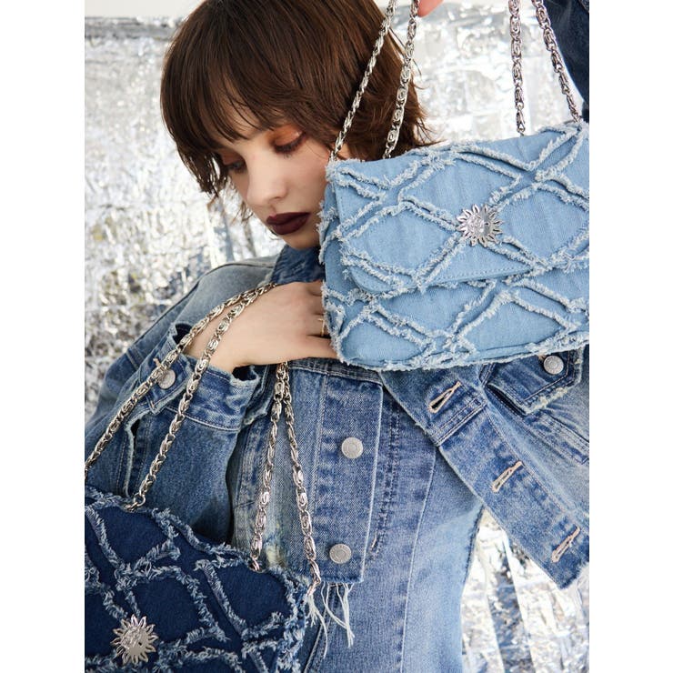 うのにもお得な情報満載！ フリンジデニムショルダーBAG[品番：MKSW0055091]｜EVRIS バッグ