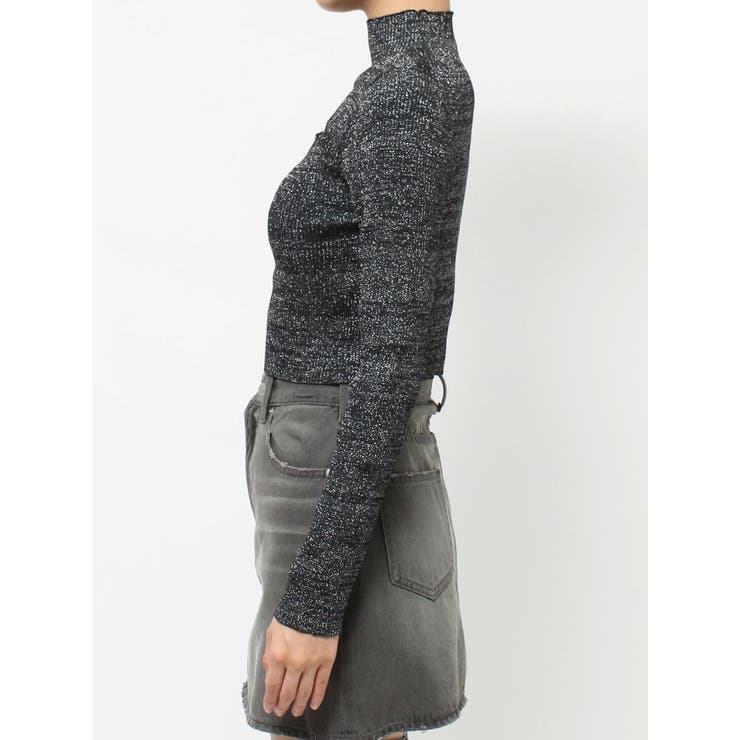 ラメカッティングタートルニットトップス | EVRIS | 詳細画像13 