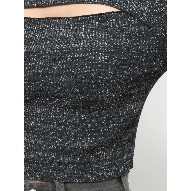 ラメカッティングタートルニットトップス | EVRIS | 詳細画像17 