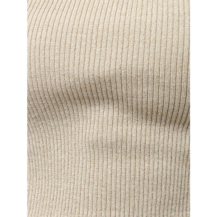 ラメカッティングタートルニットトップス | EVRIS | 詳細画像19 