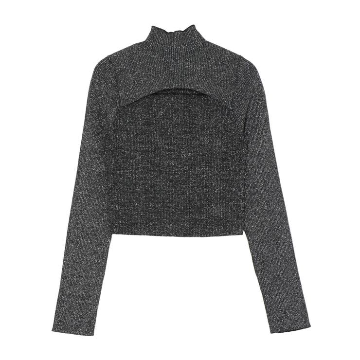 ラメカッティングタートルニットトップス | EVRIS | 詳細画像22 