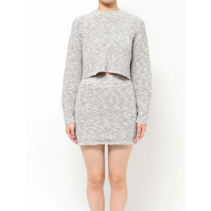 【インナーパンツ付】メランジニットセットアップ | EVRIS | 詳細画像24 