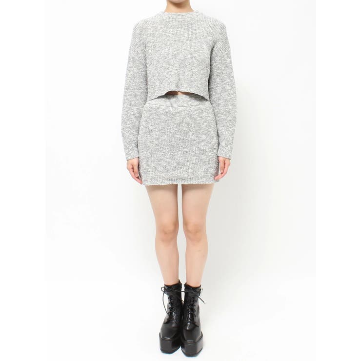 【インナーパンツ付】メランジニットセットアップ | EVRIS | 詳細画像36 