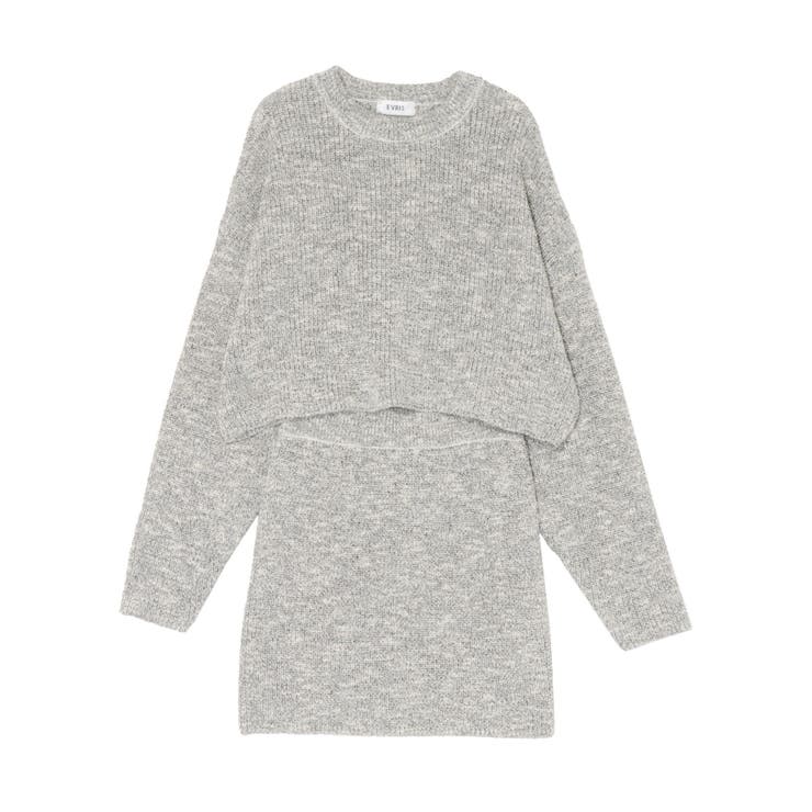 【インナーパンツ付】メランジニットセットアップ | EVRIS | 詳細画像42 