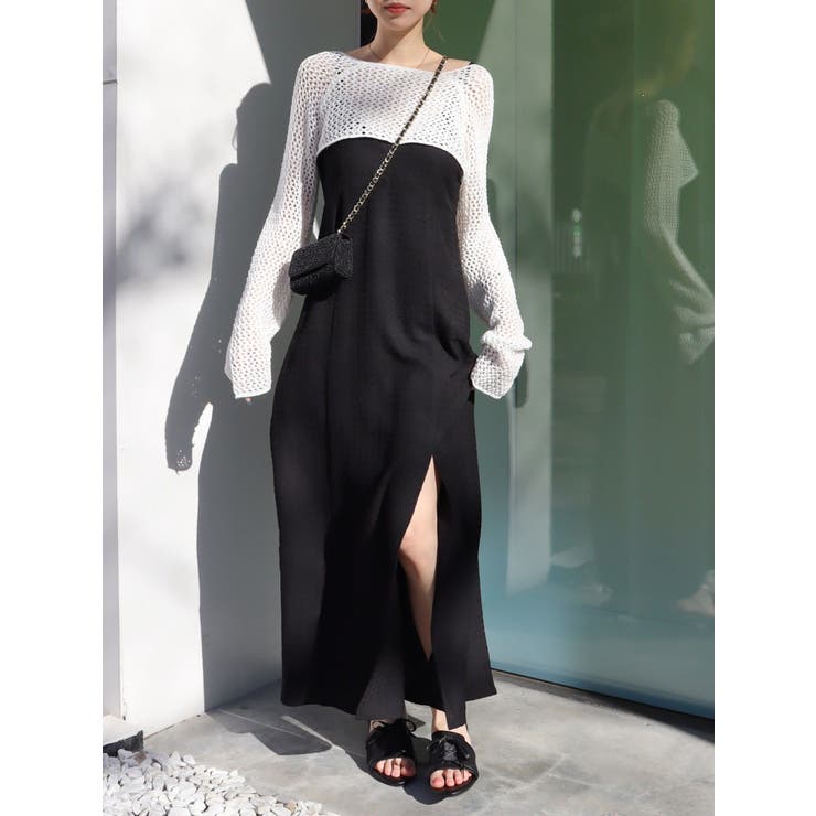 ディープスリットロングキャミワンピース | EVRIS | 詳細画像16 