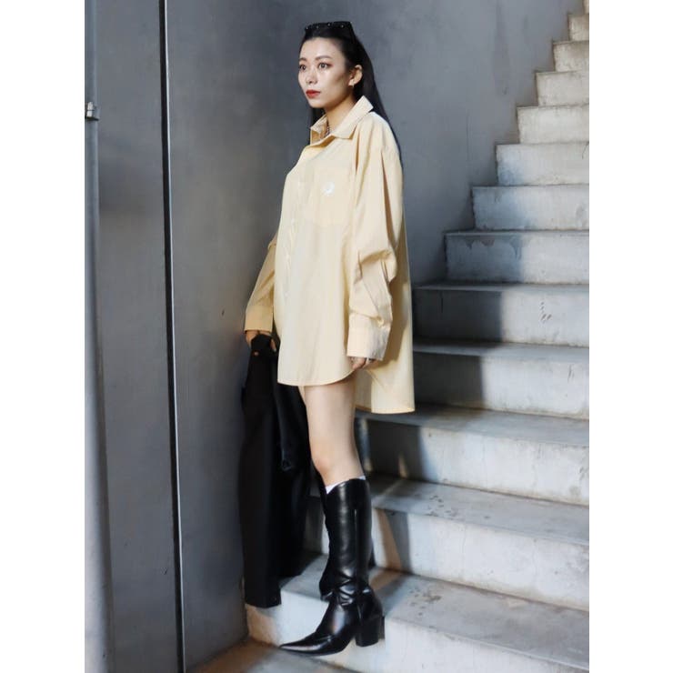 SUNNYストライプオーバーサイズシャツ | EVRIS | 詳細画像14 