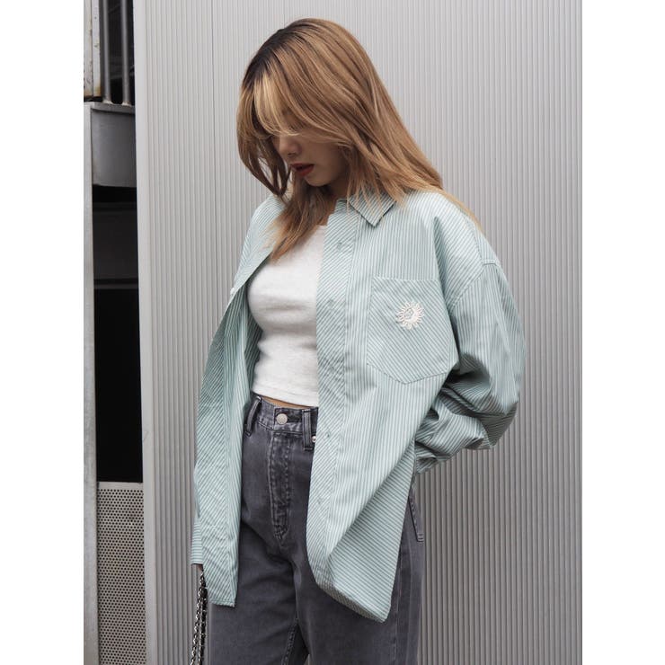 SUNNYストライプオーバーサイズシャツ | EVRIS | 詳細画像20 