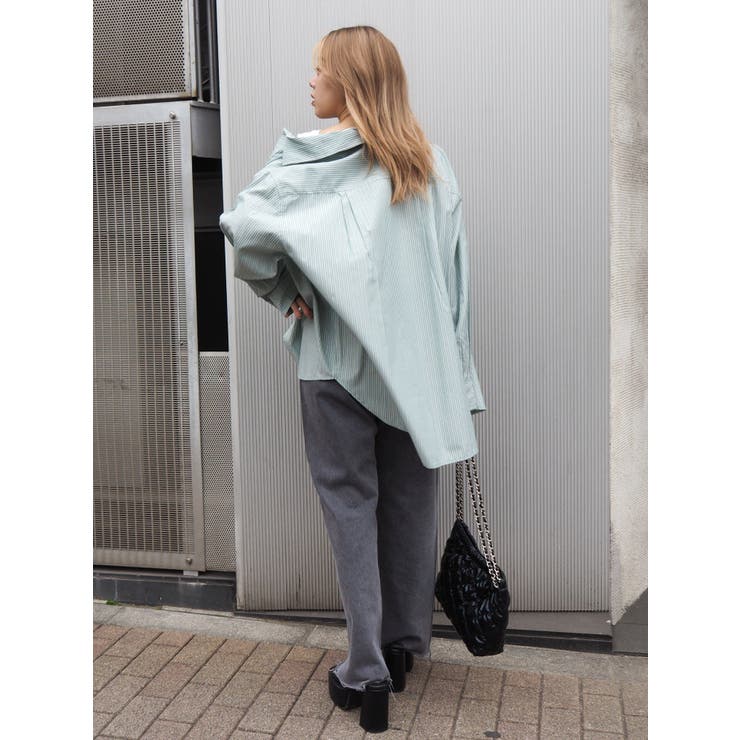 SUNNYストライプオーバーサイズシャツ | EVRIS | 詳細画像21 