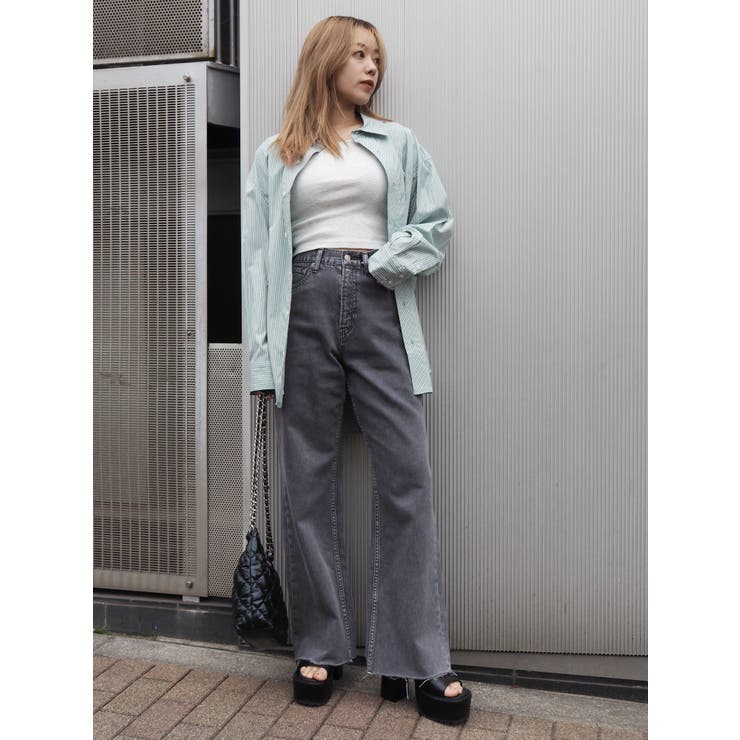 SUNNYストライプオーバーサイズシャツ | EVRIS | 詳細画像23 