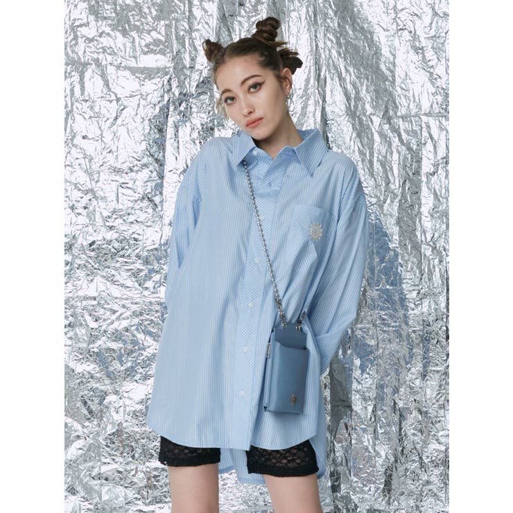 SUNNYストライプオーバーサイズシャツ | EVRIS | 詳細画像31 