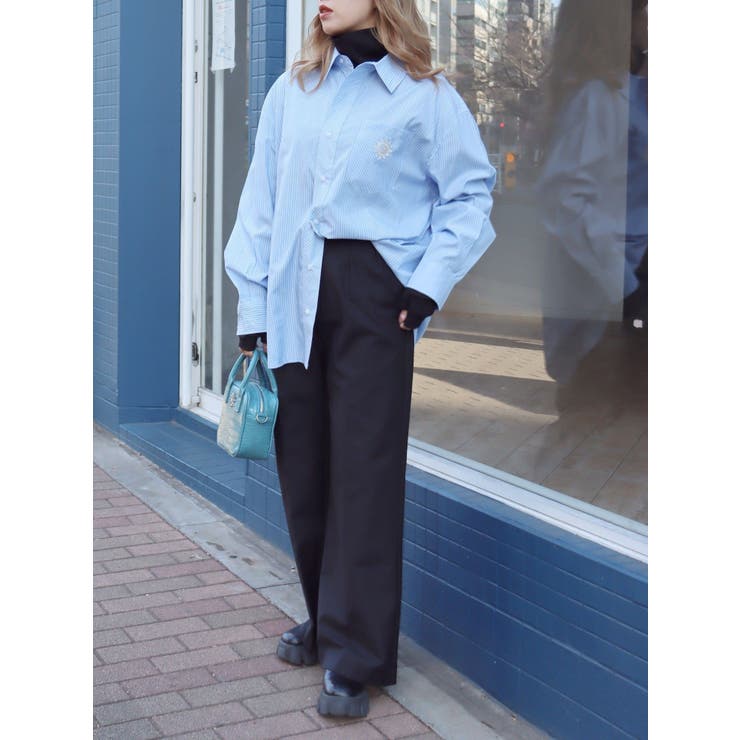 SUNNYストライプオーバーサイズシャツ | EVRIS | 詳細画像37 