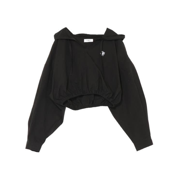 ワンポイントフードデザインクロップドシャツ[品番：MKSW0057831