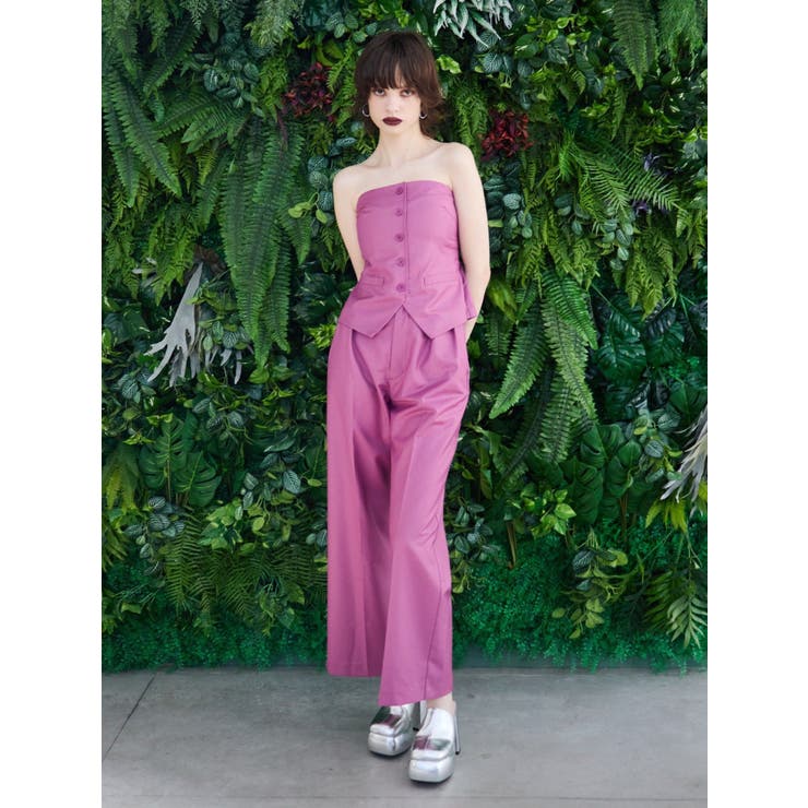 ハイウエストタックワイドパンツ【セットアップ着用可能】 | EVRIS | 詳細画像21 