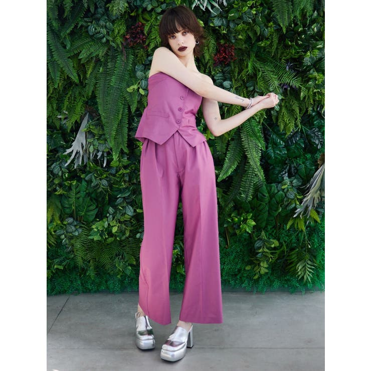 ハイウエストタックワイドパンツ【セットアップ着用可能】 | EVRIS | 詳細画像23 