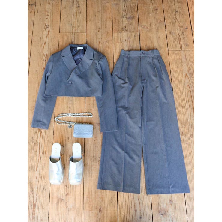 ハイウエストタックワイドパンツ【セットアップ着用可能】 | EVRIS | 詳細画像31 