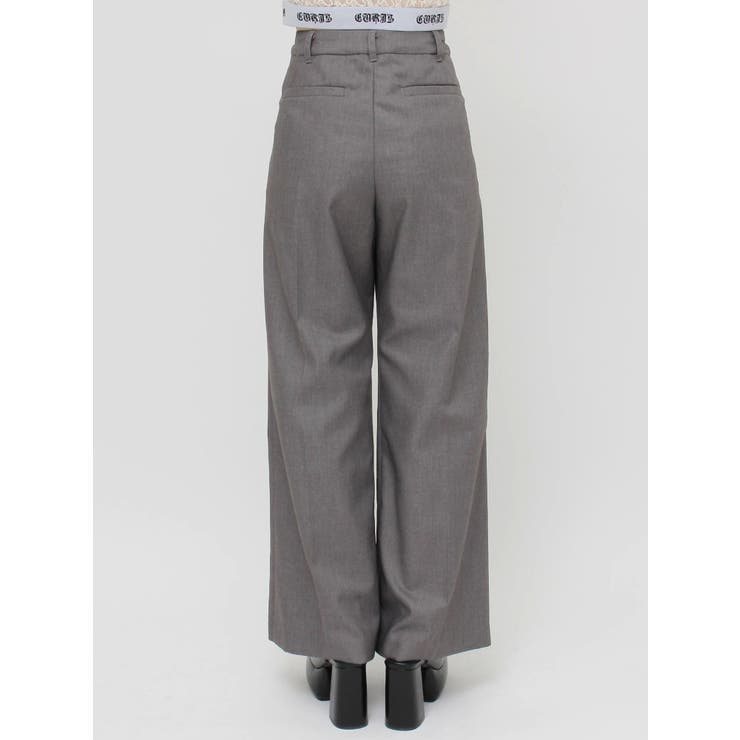 Stylevoice for xxx チノパン ハイウエストタックワイドパンツ