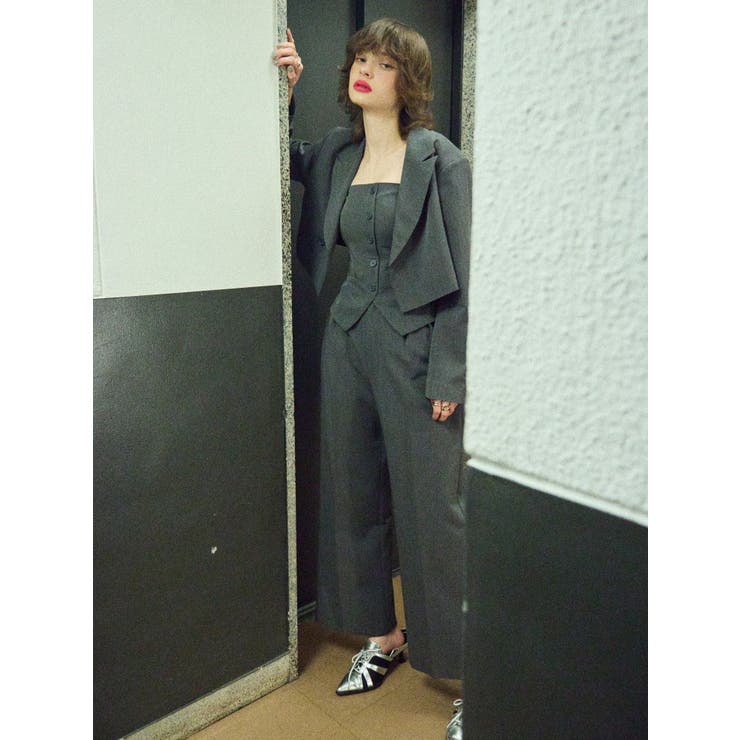 ハイウエストタックワイドパンツ【セットアップ着用可能】 | EVRIS | 詳細画像4 