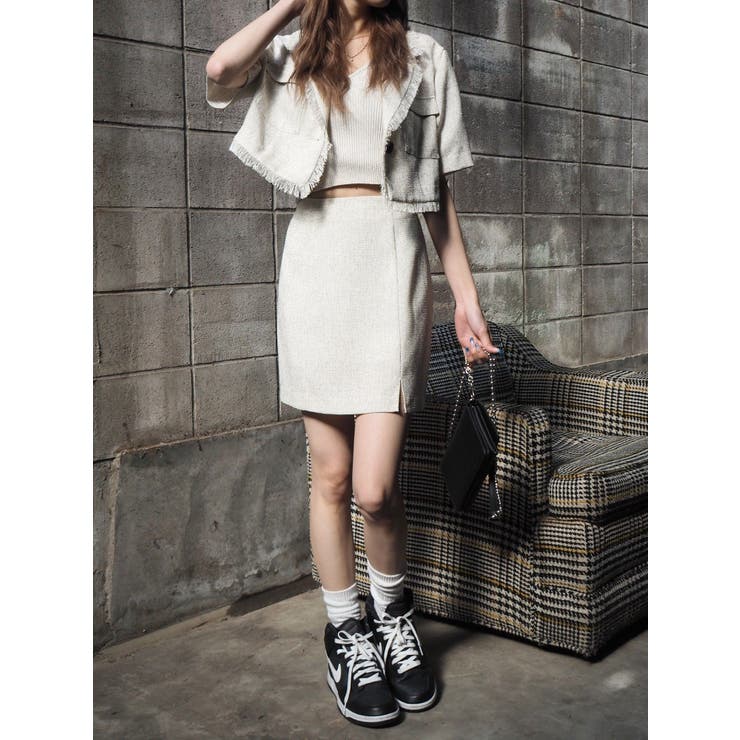 サマーツイードミニスカート【セットアップ着用可能】 | EVRIS | 詳細画像16 