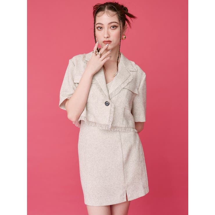 サマーツイードミニスカート【セットアップ着用可能】 | EVRIS | 詳細画像3 